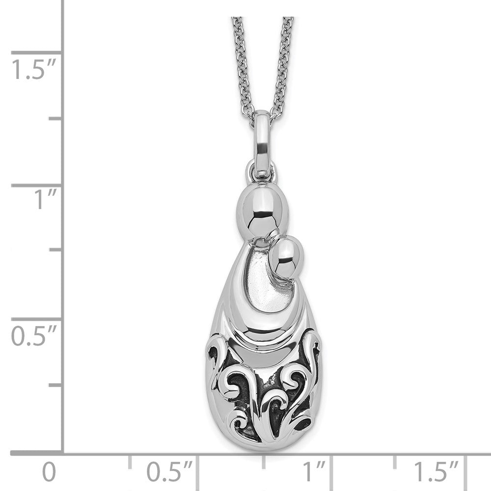Sentimental Expressions 925 Sterling Silver  Mother's Pride and Joy Necklace 18 Inches x 12 mm
