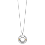 Sentimental Expressions 925 Sterling Silver CZ I Love You More Grandma Necklace 18 Inches x 26 mm