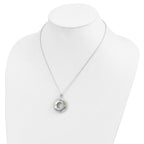 Sentimental Expressions 925 Sterling Silver CZ I Love You More Grandma Necklace 18 Inches x 26 mm