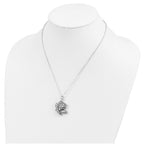 Sentimental Expressions 925 Sterling Silver Rhodium Plated Antiqued Butterfly Ash Holder Necklace 23 mm