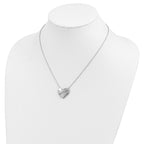 Sentimental Expressions 925 Sterling Silver  Antiqued I Love You More Necklace 18 Inches x 21 mm