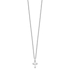 Sentimental Expressions 925 Sterling Silver Cable  CZ Believe Big Necklace 14 Inches x 9 mm