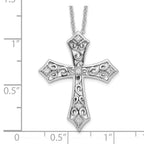 Sentimental Expressions 925 Sterling Silver Rhodium Plated CZ I Still Believe Necklace 18 Inches x 22 mm