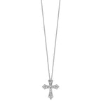 Sentimental Expressions 925 Sterling Silver Rhodium Plated CZ I Still Believe Necklace 18 Inches x 22 mm