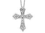 Sentimental Expressions 925 Sterling Silver Rhodium Plated CZ I Still Believe Necklace 18 Inches x 22 mm