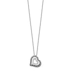 Sentimental Expressions 925 Sterling Silver CZ Antiqued Mother Of the Bride Necklace 18 Inches x 25 mm