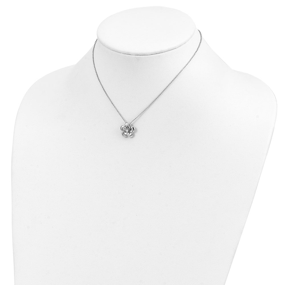 Sentimental Expressions 925 Sterling Silver  CZ Be A Blessing Necklace with 14 Inches x 14 mm