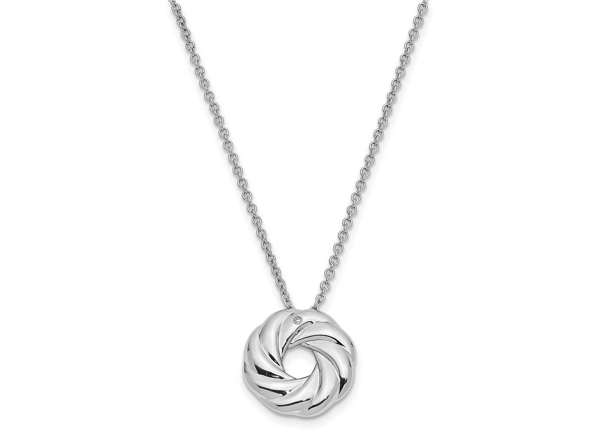 Sentimental Expressions 925 Sterling Silver Cable  CZ Sparkle Shine Necklace 14 Inches x 14 mm