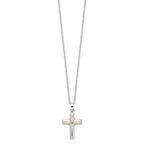 Sentimental Expressions Sterling Silver Accent Cross Ash Holder Necklace 18 Inches x 19 mm