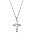 Sentimental Expressions Sterling Silver Accent Cross Ash Holder Necklace 18 Inches x 19 mm