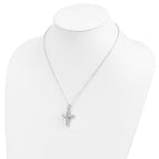 Sentimental Expressions Sterling Silver Accent Cross Ash Holder Necklace 18 Inches x 19 mm