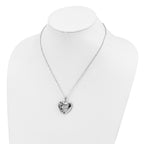 Sentimental Expressions 925 Sterling Silver d Antiqued Remembered in Love Pet Necklace 18 Inches x 25 mm