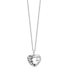 Sentimental Expressions 925 Sterling Silver d Antiqued Remembered in Love Pet Necklace 18 Inches x 25 mm