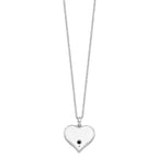 Sentimental Expressions 925 Sterling Silver Rhodium Antiqued Black Paw Heart Ash Holder Necklace 18 Inches x 25 mm