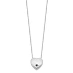 Sentimental Expressions 925 Sterling Silver Rhodium CZ Missing You Ash Holder Necklace 18 Inches x 22 mm