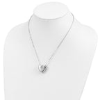 Sentimental Expressions 925 Sterling Silver Rhodium CZ Missing You Ash Holder Necklace 18 Inches x 22 mm