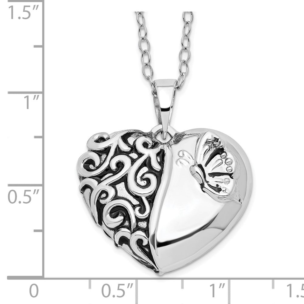 Sentimental Expressions 925 Sterling Silver Cable Rhodium and Antiqued One More Day Ash Holder Necklace 18 Inches x 25 m