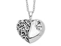 Sentimental Expressions 925 Sterling Silver Cable Rhodium and Antiqued One More Day Ash Holder Necklace 18 Inches x 25 m