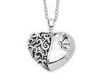 Sentimental Expressions 925 Sterling Silver Cable Rhodium and Antiqued One More Day Ash Holder Necklace 18 Inches x 25 m