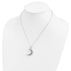 Sentimental Expressions 925 Sterling Silver Rhodium Plated Antiqued Ash Holder Necklace 18 Inches x 19 mm