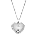 Sentimental Expressions 925 Sterling Silver CZ Bandaged Heart Ash Holder Necklace 18 Inches x 25 mm