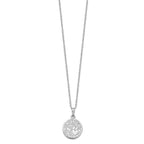 Sentimental Expressions 925 Sterling Silver Rhodium Antiqued In My Heart Ash Holder Necklace 18 Inches x 19 mm