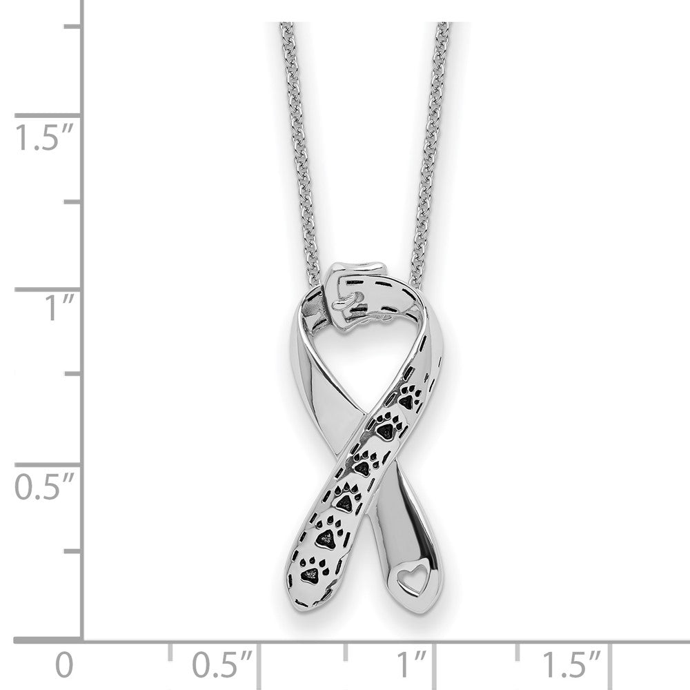 Sentimental Expressions 925 Sterling Silver d Antiqued Against Animal Cruelty 22in Necklace 22 Inches x 11 mm