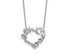 Sentimental Expressions 925 Sterling Silver Cable  CZ My Special Pet Heart Necklace 18 Inches x 26 mm