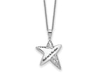 Sentimental Expressions 925 Sterling Silver Cable  Antiqued Meet Me in the Stars Necklace 18 Inches x 20 mm
