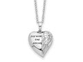 Sentimental Expressions 925 Sterling Silver Rhodium Antiqued CZ Fly W/Angels Ash Holder Necklace 18 Inches x 21 mm