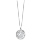 Sentimental Expressions 925 Sterling Silver  Antiqued Goodnight Ash Holder Necklace 18 Inches x 22 mm
