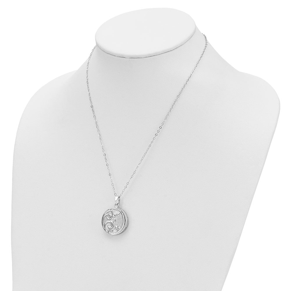 Sentimental Expressions 925 Sterling Silver  Antiqued Goodnight Ash Holder Necklace 18 Inches x 22 mm