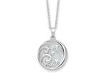Sentimental Expressions 925 Sterling Silver  Antiqued Goodnight Ash Holder Necklace 18 Inches x 22 mm
