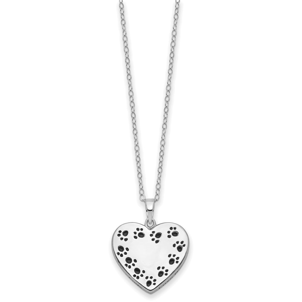 Sentimental Expressions Sterling Silver Antiqued Love Never Ends Pet Ash Holder Necklace 18 Inches x 24