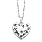 Sentimental Expressions Sterling Silver Antiqued Love Never Ends Pet Ash Holder Necklace 18 Inches x 24