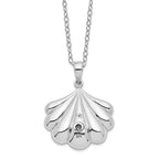 Sentimental Expressions 925 Sterling Silver Shell Ash Holder Necklace 18 Inches x 26 mm