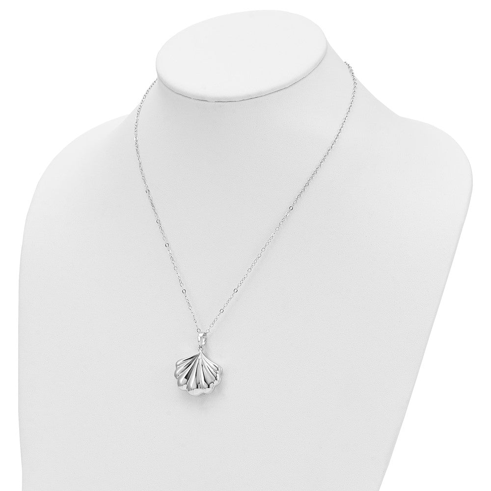 Sentimental Expressions 925 Sterling Silver Shell Ash Holder Necklace 18 Inches x 26 mm