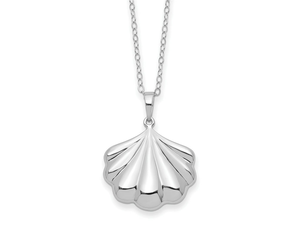 Sentimental Expressions 925 Sterling Silver Shell Ash Holder Necklace 18 Inches x 26 mm