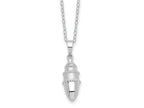 Sentimental Expressions 925 Sterling Silver Cable Beaded Bulb Shaped Ash Holder Necklace 18 Inches x 9 mm