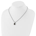 FJC Finejewelers Sterling Silver with 14kt Accent Smoky Quartz Necklace 18 Inches x 10 mm