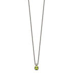 FJC Finejewelers Sterling Silver with 14kt Accent Necklace with Pendant Antiqued with Peridot Necklace