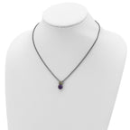 FJC Finejewelers Sterling Silver with 14kt Accent Spiga Antiqued Amethyst and Peridot Necklace 18 Inches