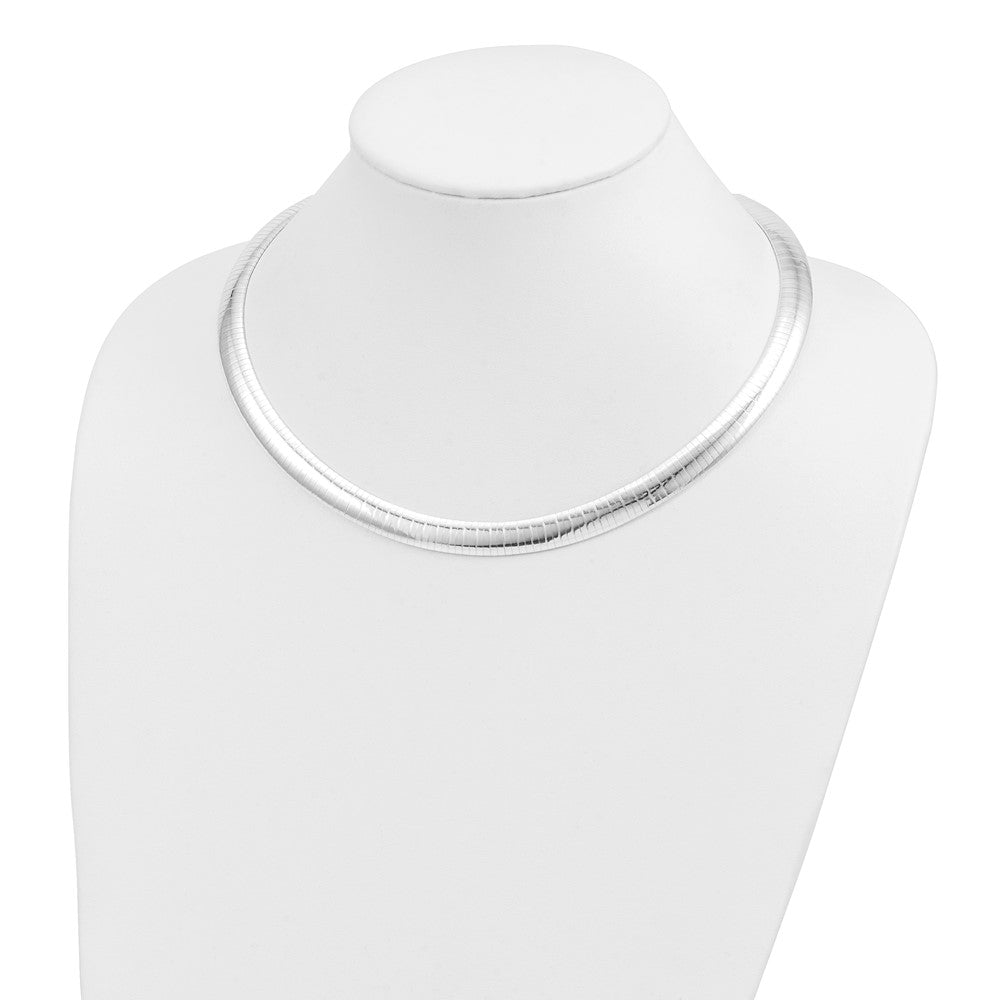 FJC Finejewelers 925 Sterling Silver Omega 10mm Cubetto Necklace 18 Inches