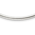 FJC Finejewelers 925 Sterling Silver Omega 4mm Cubetto Necklace 18 Inches