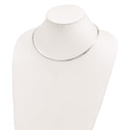 FJC Finejewelers 925 Sterling Silver Omega 4mm Cubetto Necklace 18 Inches
