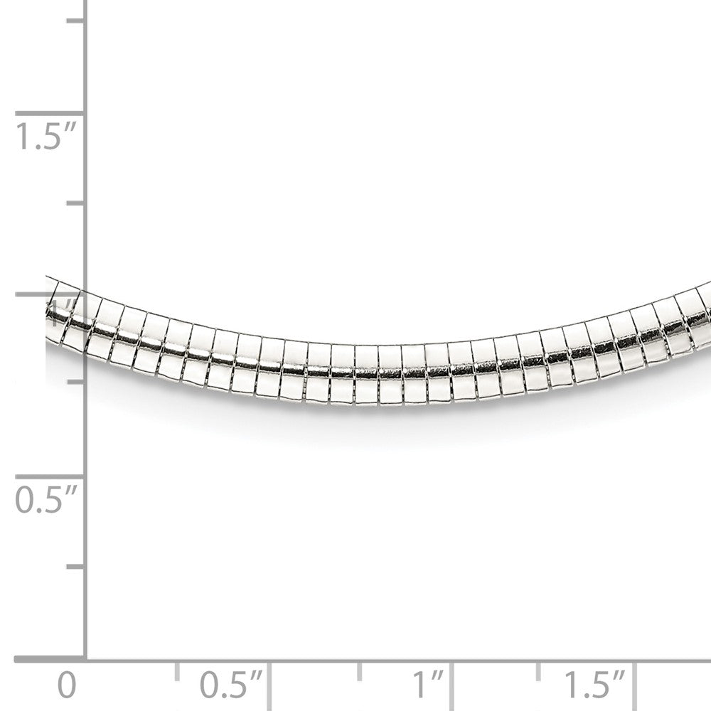 FJC Finejewelers 925 Sterling Silver Omega 4mm Cubetto Necklace 18 Inches