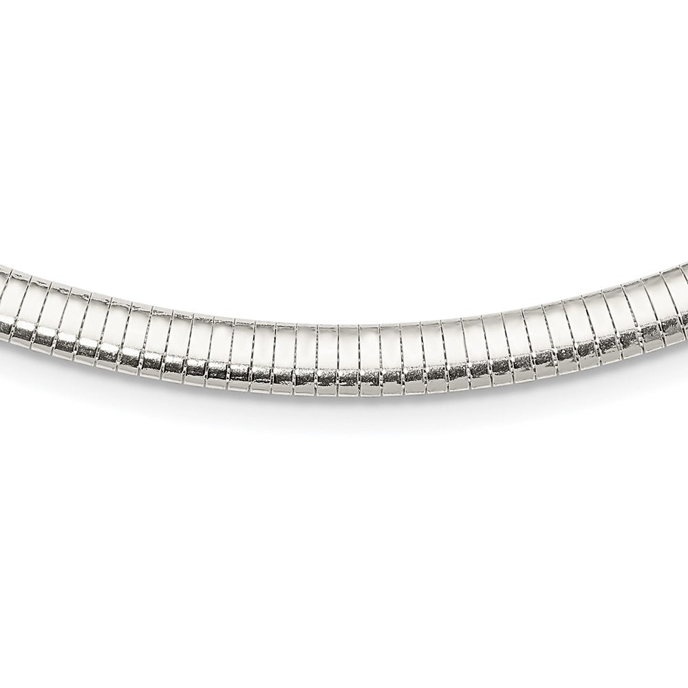 FJC Finejewelers 925 Sterling Silver Omega 6mm Cubetto Necklace 18 Inches