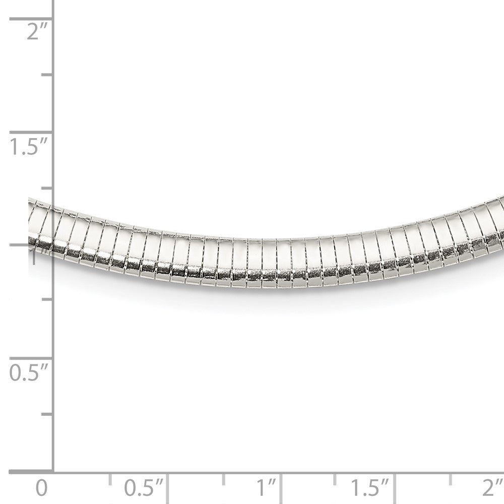 FJC Finejewelers 925 Sterling Silver Omega 6mm Cubetto Necklace 18 Inches