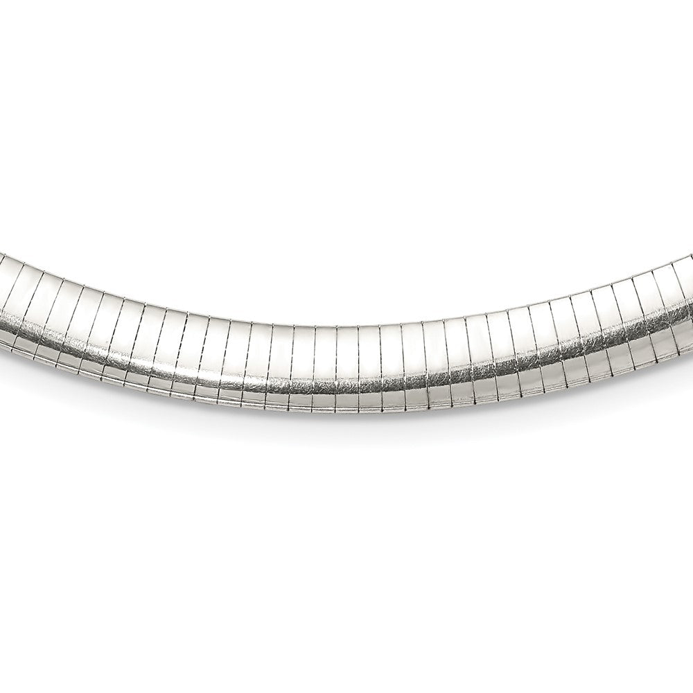 FJC Finejewelers 925 Sterling Silver Omega 8mm Cubetto Necklace 18 Inches