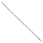 FJC Finejewelers 925 Sterling Silver Diamond  Plated White Ice .03ct Dia. with 1.25in ext Fancy Bracel 7 Inches x 14.5 m